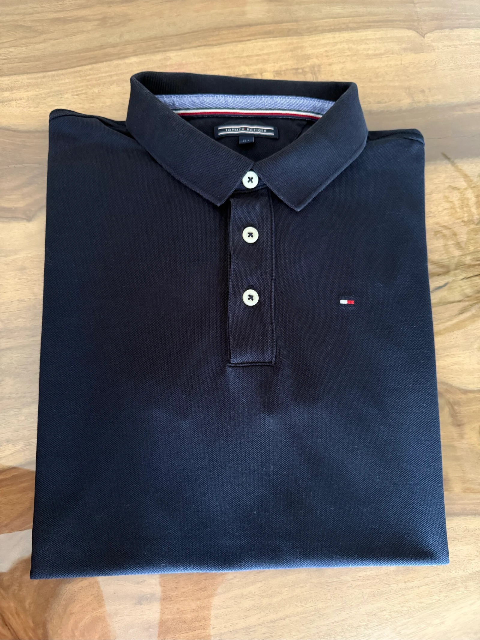 Boys' Polo Shirt - Tommy Hilfiger - Size 164cm (13-14yrs) - Dark Navy Blue - Very Good Condition – photo 3